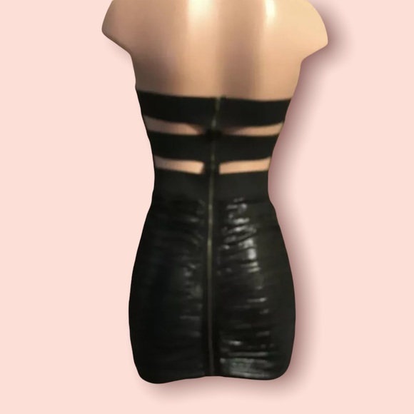 Stretchy Metallic Grey Dress size M - Picture 2 of 3